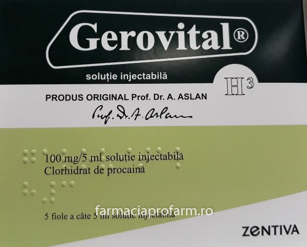 pedestal waterproof Deserve Gerovital H3 inj 5 f/5 ml - Medicament - Farmacia Profarm