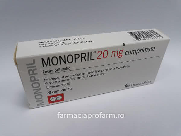 MONOPRIL 20 mg x 28 COMPR. 20mg PHARMASWISS CESKÁ R - Medicament .